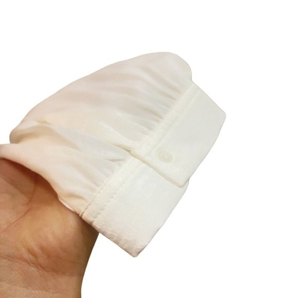 Banana Republic Women's BEIGES  100% Silk Mock Neck Long Sleeve Blouse Size XS - Picture 16 of 16